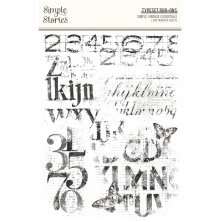 Simple Stories Rub Ons 6X8 - SV Essentials Typeset