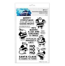 Simon Hurley create. Clear Stamps 6X9 - Silly Santas