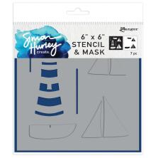 Simon Hurley create. Stencils 6X6 - Smooth Sailing