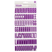 Shimelle Main Character Energy Thickers Stickers 5.5X11 - Alpha Purple Glitter