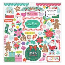 Paige Evans Foam Chipboard Stickers 12X12 - Sugarplum Wishes