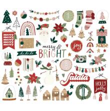 Simple Stories Bits &amp; Pieces Die-Cuts 54/Pkg - Boho Christmas