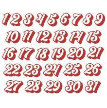 Simple Stories Bits &amp; Pieces Die-Cuts 31/Pkg - Boho Christmas Numbers