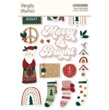 Simple Stories Sticker Book 4X6 12/Pkg - Boho Christmas