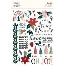 Simple Stories Rub Ons 6X8 - Boho Christmas