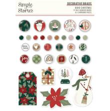 Simple Stories Self-Adhesive Brads - Boho Christmas