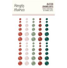 Simple Stories Enamel Dots 60/Pkg - Boho Christmas