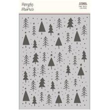 Simple Stories Boho Christmas Stencil 6X8 - Pine Trees