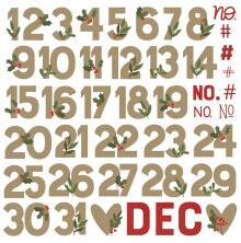 Simple Stories Chipboard Numbers 44/Pkg - The Holiday Life
