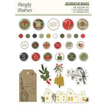Simple Stories Self-Adhesive Brads - The Holiday Life