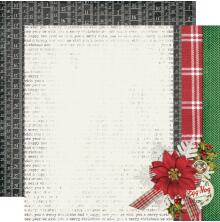 Simple Stories SV Dear Santa Cardstock 12X12 - Holly + Jolly