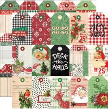 Simple Stories SV Dear Santa Cardstock 12X12 - Tags Elements