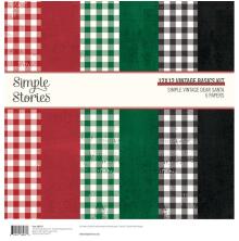 Simple Stories Basics Paper Pack 12X12 6/Pkg - Simple Vintage Dear Santa