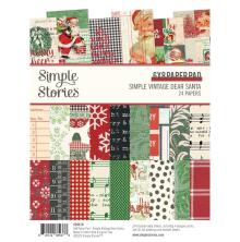 Simple Stories Double-Sided Paper Pad 6X8 - Simple Vintage Dear Santa