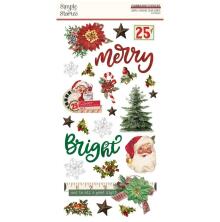 Simple Stories Chipboard Stickers 6X12 - Simple Vintage Dear Santa