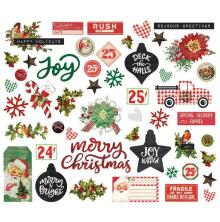 Simple Stories Bits &amp; Pieces Die-Cuts 54/Pkg - Simple Vintage Dear Santa