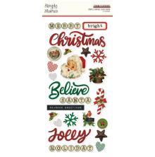 Simple Stories Foam Stickers 47/Pkg - Simple Vintage Dear Santa