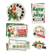 Simple Stories Layered Chipboard Stickers - Simple Vintage Dear Santa