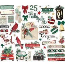 Simple Stories Bits &amp; Pieces Die-Cuts 42/Pkg - Simple Vintage Tis The Season