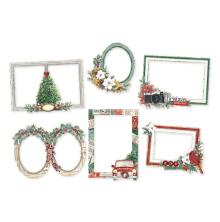 Simple Stories Chipboard Frames 6/Pkg - Simple Vintage Tis The Season