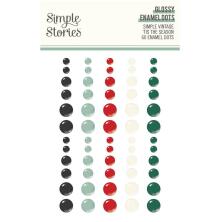 Simple Stories Enamel Dots 60/Pkg - Simple Vintage ´Tis The Season
