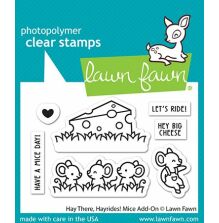 Lawn Fawn Clear Stamps 2X3 - Hay There, Hayrides! Mice Add-On LF3215