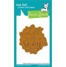 Lawn Fawn Hot Foil Plates - Foiled Sentiments: Let It Snow LF3263
