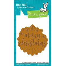 Lawn Fawn Hot Foil Plates - Foiled Sentiments: Merry Christmas LF3262