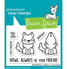 Lawn Fawn Clear Stamps 2X3 - Wolf Before ´n Afters LF3221