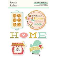 Simple Stories Layered Chipboard Stickers - Whats Cookin?