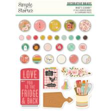 Simple Stories Self-Adhesive Brads - Whats Cookin?