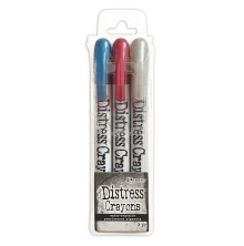 Tim Holtz Distress Crayon Pearlescent Set - Holiday 5