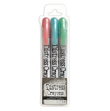 Tim Holtz Distress Crayon Pearlescent Set - Holiday 6