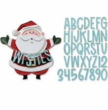 Tim Holtz Sizzix Thinlits Dies - Santa Greetings 666338