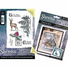 Sheena Douglass Scenic Winter Stamp &amp; Die Set - Christmas Deer UTGÅENDE
