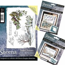 Sheena Douglass Scenic Winter Stamp &amp; Die Set - A Glad New Year UTGÅENDE