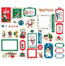 Carta Bella Cardstock Die-Cuts Ephemera 34/Pkg - Season&#39;s Greetings Frames &amp; Tags