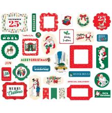 Carta Bella Cardstock Die-Cuts Ephemera 34/Pkg - Season&#39;s Greetings Icons