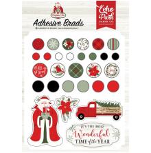 Echo Park Adhesive Decorative Brads - Christmas Time