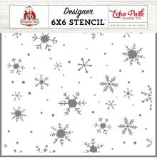 Echo Park Christmas Time Stencil 6X6 - Snowy Night Snowflakes