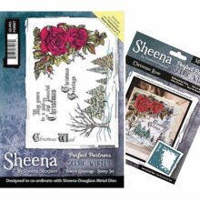 Sheena Douglass Scenic Winter Stamp &amp; Die Set - Festive Greetings 1 UTGÅENDE