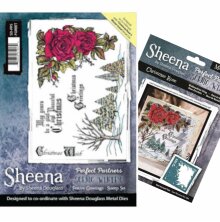 Sheena Douglass Scenic Winter Stamp &amp; Die Set - Festive Greetings 1 UTGENDE