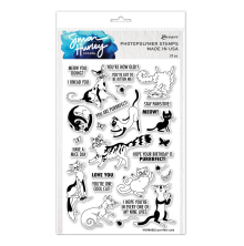 Simon Hurley create. Clear Stamps 6X9 - Purrfect Cats