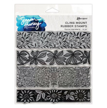 Simon Hurley create. Cling Stamps 6X6 - Floral Borders