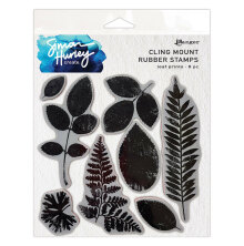 Simon Hurley create. Cling Stamps 6X6 - Leaf Prints