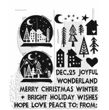 Tim Holtz Cling Stamps 7X8.5 - Festive Print CMS472