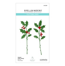 Spellbinders Dies - Sealed Holly Sprigs