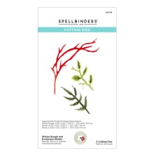 Spellbinders Dies - Winter Bough and Evergreen Shrubs