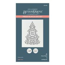 Spellbinders BetterPress Plates &amp; Die Set - Holly Tree