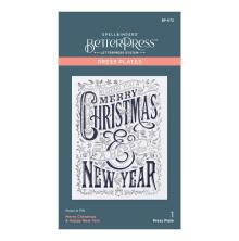 Spellbinders BetterPress Plates - Merry Christmas &amp; Happy New Year